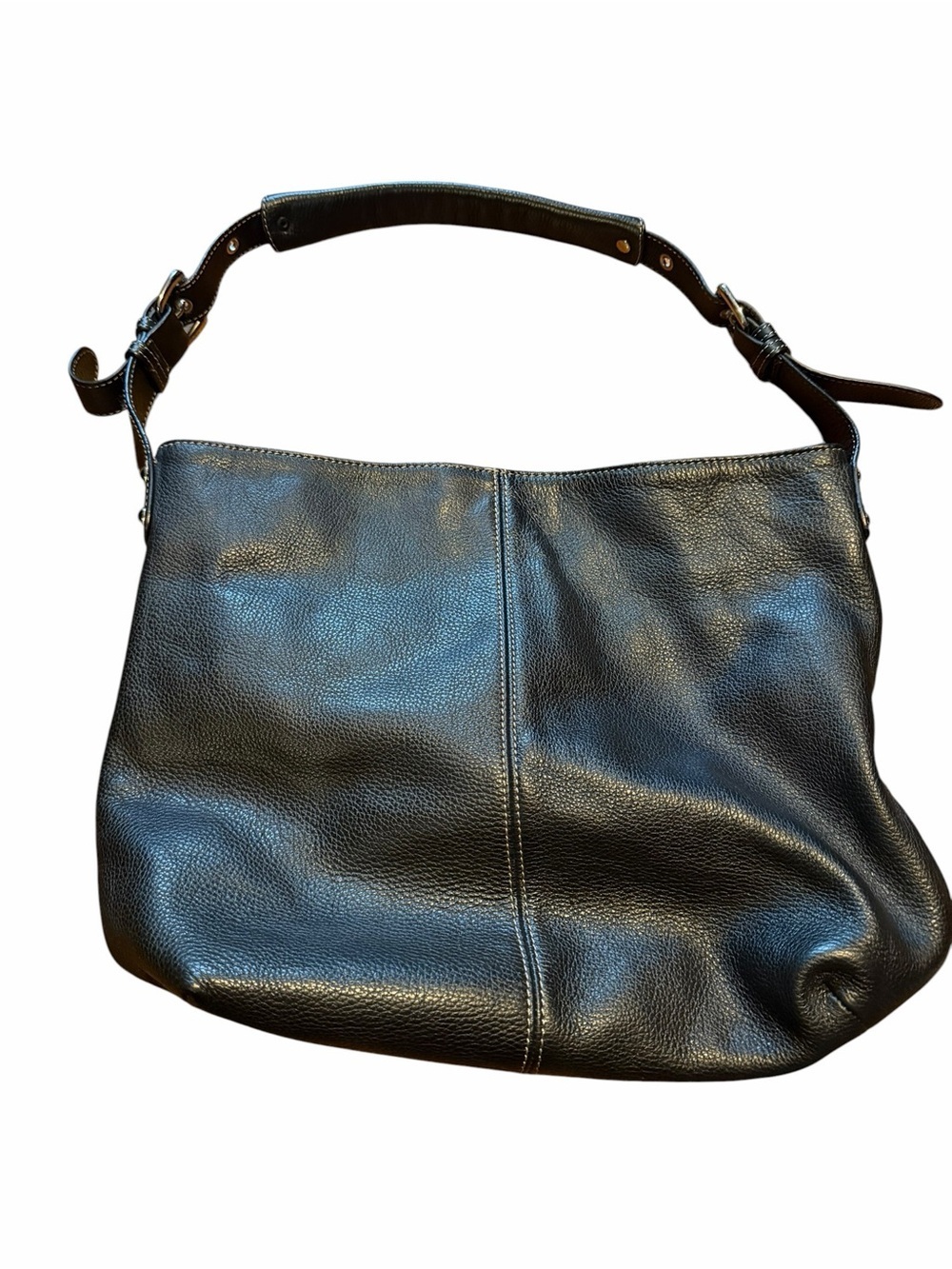 Tignanello Black Pebbled Leather Shoulder Bag - Day to Day